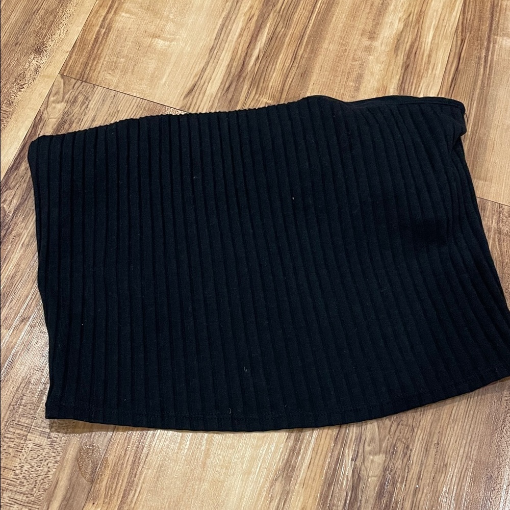 Victoria's Secret Black Ribbed Bandeau